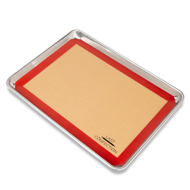 Last Confection Silicone Baking Mat - Set of 2 Non-Stick Half Sheet (11-5/8" x 16-1/2") Professional Food Safe Tray Pan Liners - Image 4